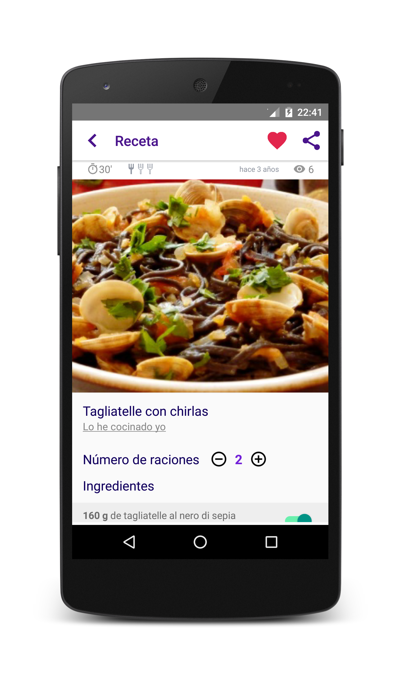 Recetix screenshot for Android and iPhone